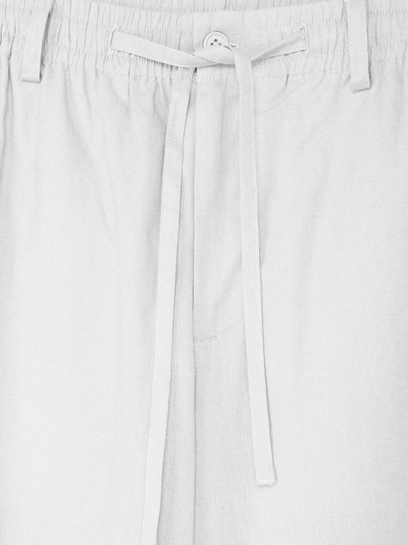 Hat and Beyond Mens Premium Soft Linen Pants Wrinkle Resistant Flat Front Classic Slacks (X-Large, 1bh04_White) - Image 3